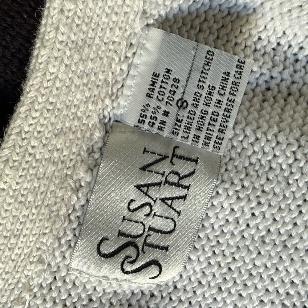 Vintage 80s/90s Watermelon Picnic CottageCore Knitted Short Sleeve Cardigan S - Picture 10 of 11